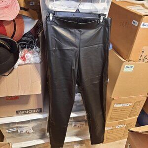 NEW With Tag ! Topshop Tall Fauz Leather Peg Pants Black Size US 6/EU 38